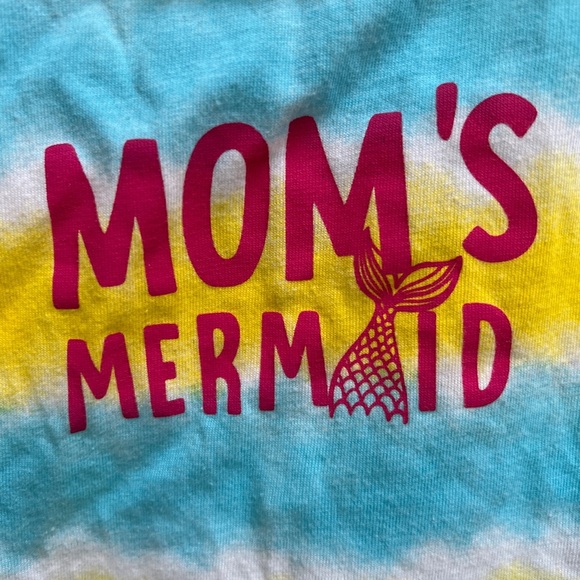 Okie Dokie 2T Mom’s Mermaid Blue and Yellow Girls Tie Shoulder Tank Top Blouse - Picture 2 of 4